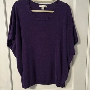 Coldwater Creek deep purple dolman sleeve blouse